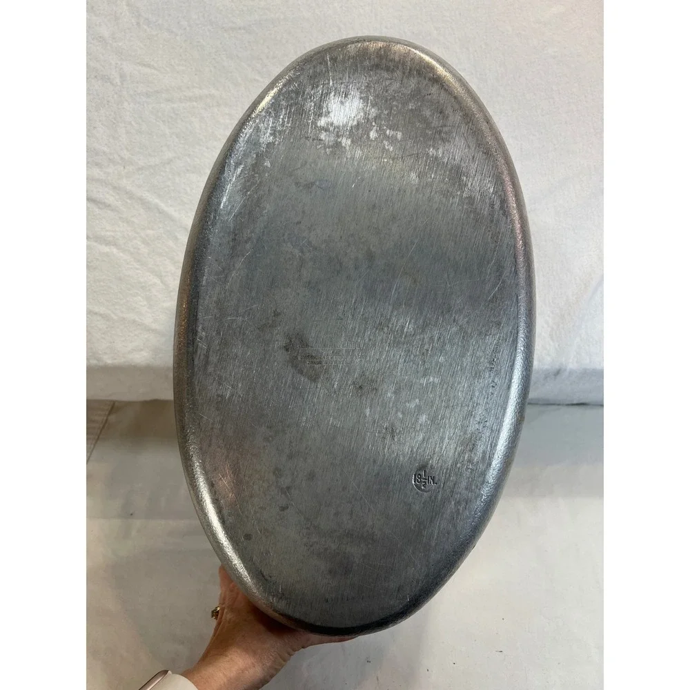 Vintage Dr Koch Hammercraft Aluminum‎ Oval Roaster Dutch Oven Lid 18.5 Inch
